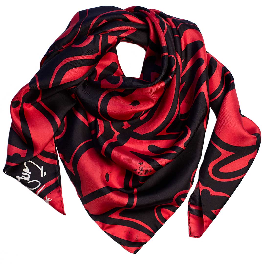 Pure Evil silk scarf street art